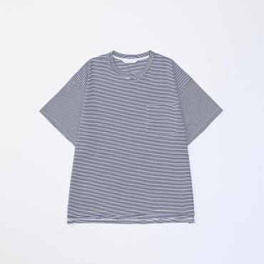 S/S BORDER TEE *ブルー*