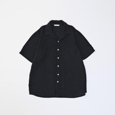 OPEN COLLAR PILE SHIRTS *ネイビー*