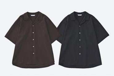 OPEN COLLAR SHIRTS *ネイビー*