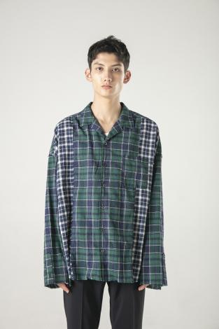 DAMEGE CHECK SHIRTS *グリーン*