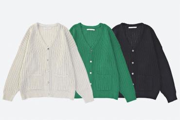 MESH KNIT CARDIGAN *ダークネイビー*