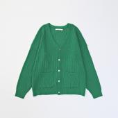 MESH KNIT CARDIGAN *グリーン*