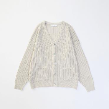 MESH KNIT CARDIGAN *オフホワイト*