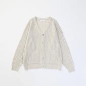 MESH KNIT CARDIGAN *オフホワイト*