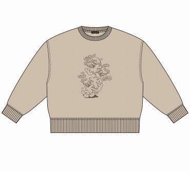 Chilling Smaxx Big silhouette sweat *サンドベージュ*