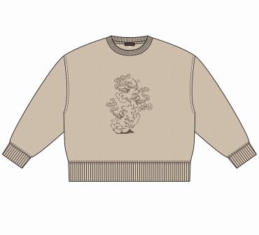 Chilling Smaxx Big silhouette sweat *サンドベージュ*