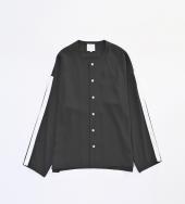 NO COLLAR LINE SHIRTS *ブラック*