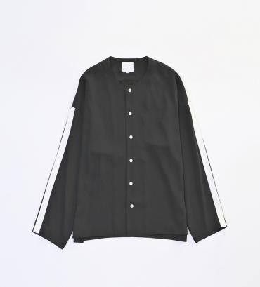 NO COLLAR LINE SHIRTS *ブラック*