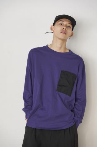 L/S BIG POCKET TEE *パープル*