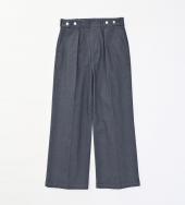 WIDE DENIM SLACKS *ブルー*