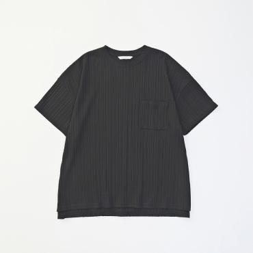 PLEATS TEE *ブラック*