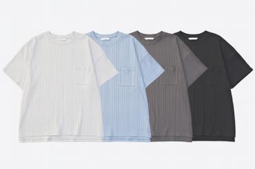 PLEATS TEE *ブラック*