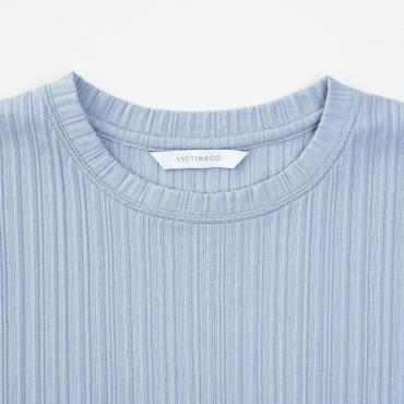 PLEATS TEE *サックス*