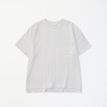 PLEATS TEE *ライトグレー*