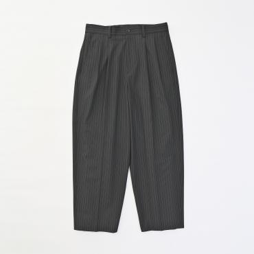 WIDE STRIPE SLACKS *ブラック*