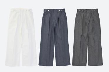 WIDE DENIM SLACKS *ホワイト*