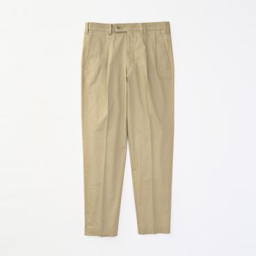 TAPERED LINEN SLACKS *ブラウン*