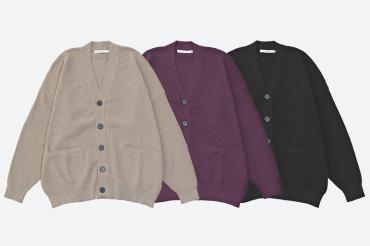 BIG WAFFLE CARDIGAN *ブラック*