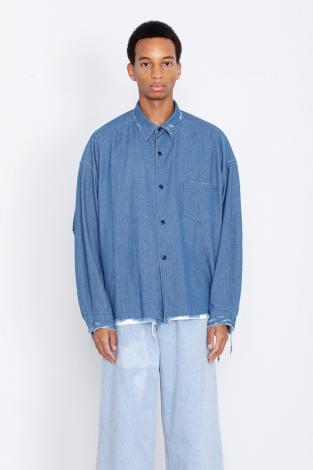 DAMEGE DENIM SHIRTS *ライトブルー*