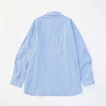 STRIPE BIG SHIRTS *サックス*