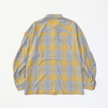 RAYON CHECK BIG SHIRTS *イエロー*