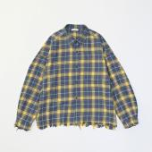 DAMEGE CHECK SHIRTS *ブルー*