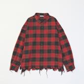 DAMEGE CHECK SHIRTS *レッド*