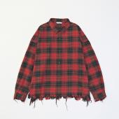 DAMEGE CHECK SHIRTS *レッド*