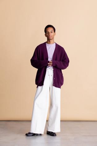 BIG WAFFLE CARDIGAN *パープル*
