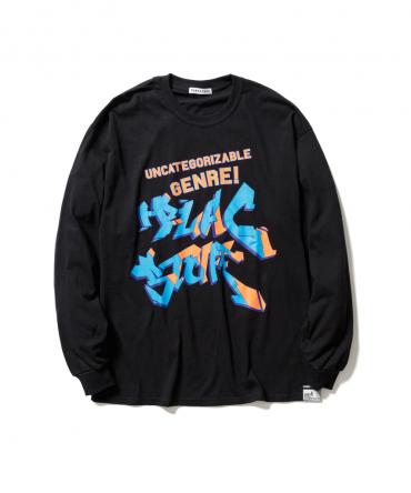 "GENRE" L/S TEE(ORG) *ブラック*