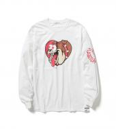 "BULL" L/S TEE(PUR) *ホワイト*