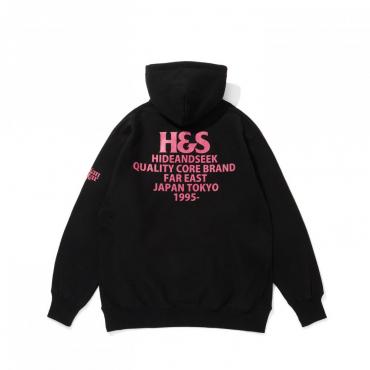 SLOW&SEXY Hooded Sweat Shirt /BLACK×PINK