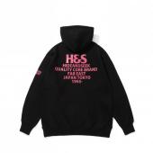 SLOW&SEXY Hooded Sweat Shirt /BLACK×PINK