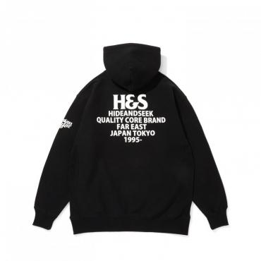 SLOW&SEXY Hooded Sweat Shirt /BLACK×WHITE