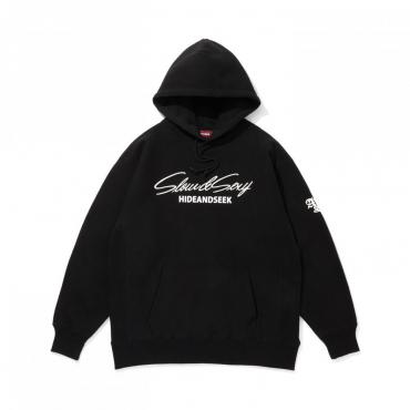 SLOW&SEXY Hooded Sweat Shirt /BLACK×WHITE