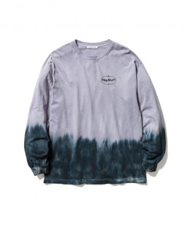 TIE DYE L/S Tee *グレー×ネイビー*