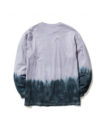 TIE DYE L/S Tee *グレー×ネイビー*