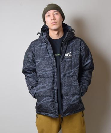 xNANGA 3 LAYER HOODED DOWN JACKET / GREY CAMO