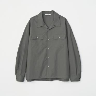OPEN COLLAR BIG SHIRT *グレー*