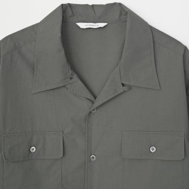OPEN COLLAR BIG SHIRT *グレー*