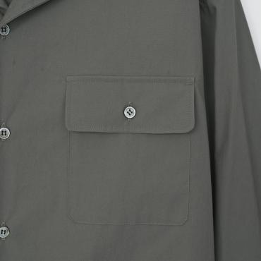 OPEN COLLAR BIG SHIRT *グレー*