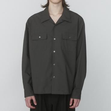 OPEN COLLAR BIG SHIRT *グレー*