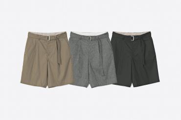 LINEN WIDE SHORTS *グレー*