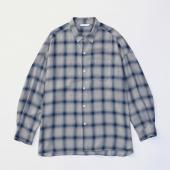 RAYON CHECK SHIRTS *ブルー*