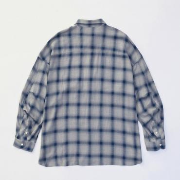 RAYON CHECK SHIRTS *ブルー*