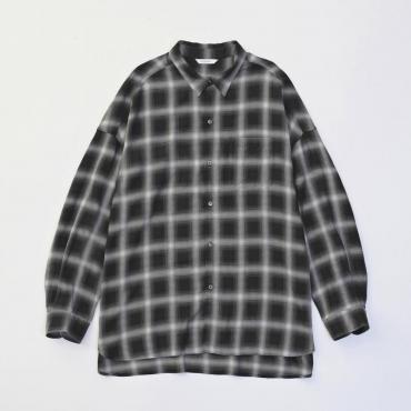 RAYON CHECK SHIRTS *ブラック*