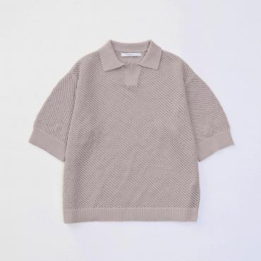 SUMMER KNIT POLO *グレージュ*