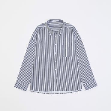 SEAMLESS STRIPE SHIRTS *ネイビー*