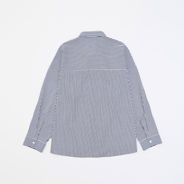 SEAMLESS STRIPE SHIRTS *ネイビー*