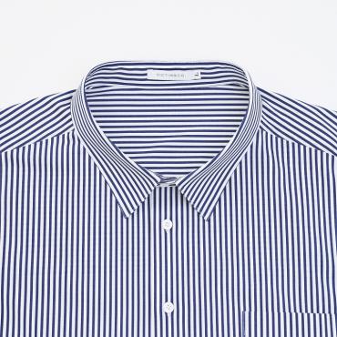 SEAMLESS STRIPE SHIRTS *ネイビー*